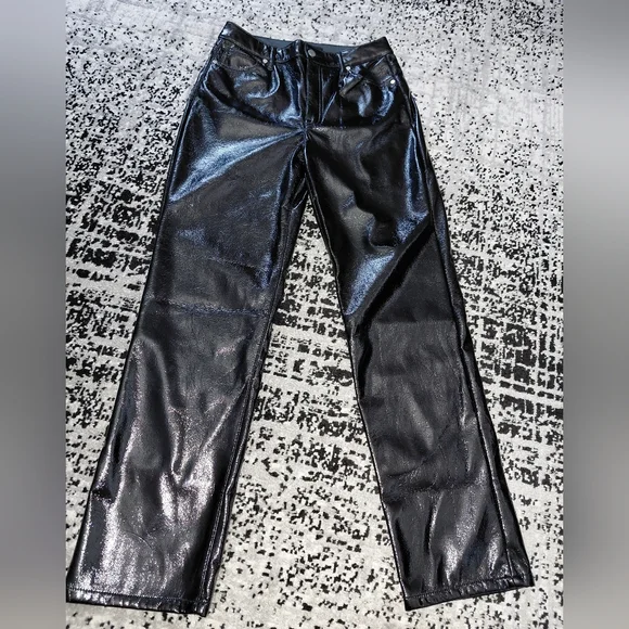 Hunter & Brown Black Faux Leather Pants - Size Medium - NWOT - Picture 7 of 15